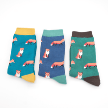 Load image into Gallery viewer, Mr Heron Mens Bamboo Socks In a Box - Foxes
