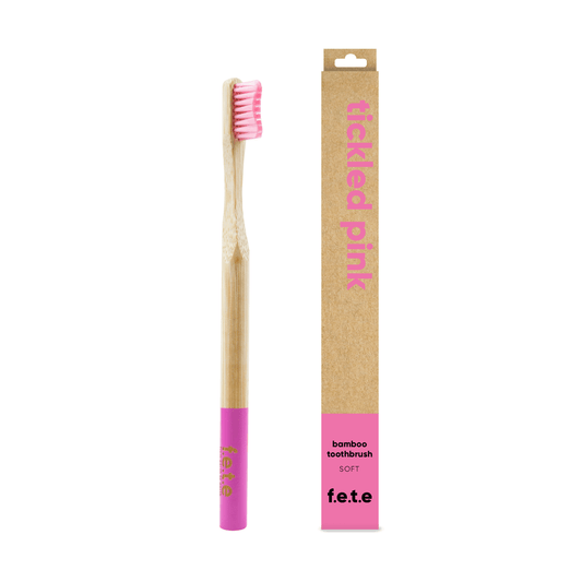 Adult Bamboo Toothbrush - Soft - Various Colours Toothbrush BambooBeautiful Pink