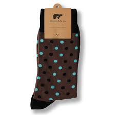 Bamboo Socks - Brown Spotty BambooBeautiful Ltd