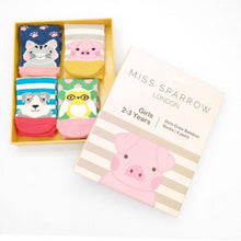 Load image into Gallery viewer, Bamboo Socks Girls Gift Box 2-3 Years Socks BambooBeautiful Ltd