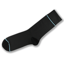 Load image into Gallery viewer, Bamboo Socks - Grey with Blue Stripe BambooBeautiful Ltd