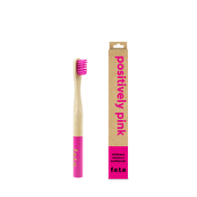 Load image into Gallery viewer, Children's Bamboo Toothbrush - Soft - Various Colours toothbrush BambooBeautiful Positively Pink