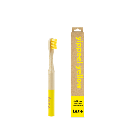 Children's Bamboo Toothbrush - Soft - Various Colours toothbrush BambooBeautiful Yippee Yellow