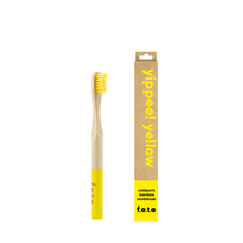 Load image into Gallery viewer, Children's Bamboo Toothbrush - Soft - Various Colours toothbrush BambooBeautiful Yippee Yellow