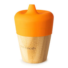 Load image into Gallery viewer, Eco-Rascals Bamboo Cup with Sippy Feeder Sippy Cups BambooBeautiful Ltd Orange