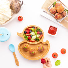 Load image into Gallery viewer, Eco-Rascals Duck Bamboo Plate with suction base Plates BambooBeautiful Ltd