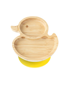 Eco-Rascals Duck Bamboo Plate with suction base Plates BambooBeautiful Ltd Yellow 