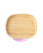 Load image into Gallery viewer, Eco-Rascals Toddler Bamboo Plate with suction base Plates BambooBeautiful Ltd Pink 