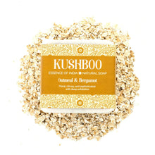 Load image into Gallery viewer, Kushboo Soap Bar - Bergamot and Oatmeal Bar Soap BambooBeautiful Ltd