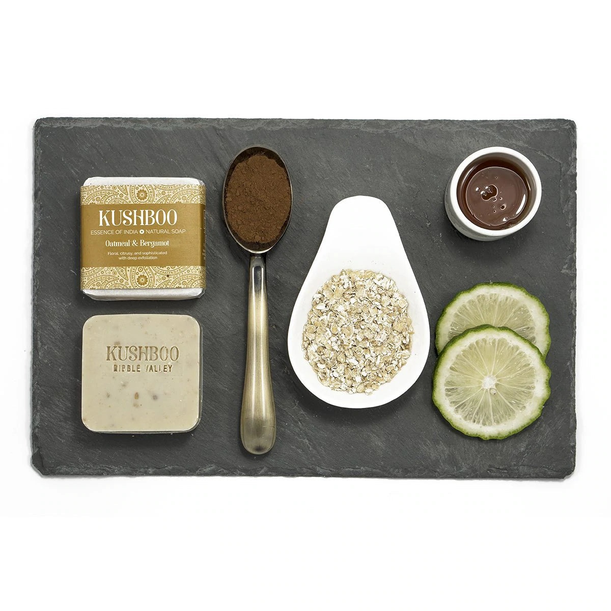 Kushboo Soap Bar - Bergamot and Oatmeal Bar Soap BambooBeautiful Ltd