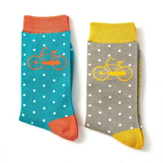 Ladies Bamboo Socks In a Box - Bikes and Spots Socks BambooBeautiful Ltd