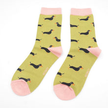 Load image into Gallery viewer, Ladies Bamboo Socks In a Box - Little Sausage Dogs Socks BambooBeautiful Ltd