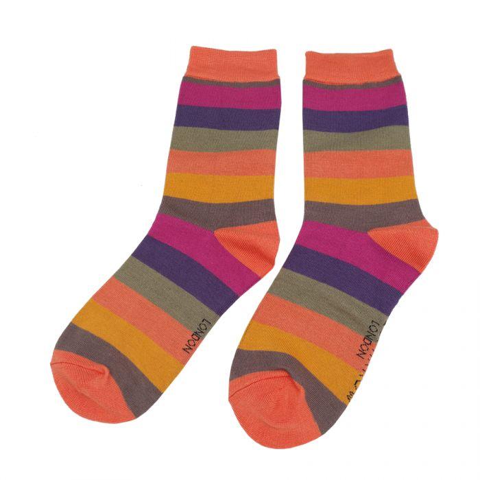 Ladies Bamboo Socks In a Box - Stripes Socks BambooBeautiful Ltd