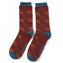 Load image into Gallery viewer, Mens Bamboo Socks In a Box - Little Bikes Socks BambooBeautiful Ltd