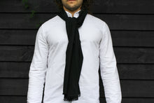 Load image into Gallery viewer, Swole Panda Bamboo Scarf - Jet Black Swole Panda