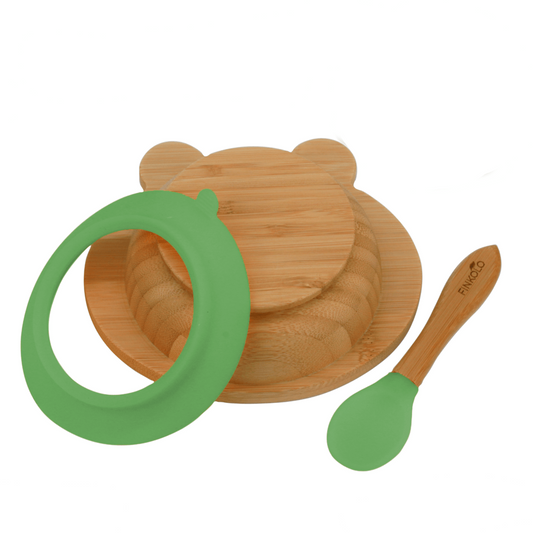 The Bambol - Kids Bamboo Bowl with Suction Ring and Spoon BambooBeautiful Ltd