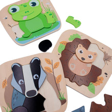 Load image into Gallery viewer, Wooden Animal Puzzle Toys & Games BambooBeautiful