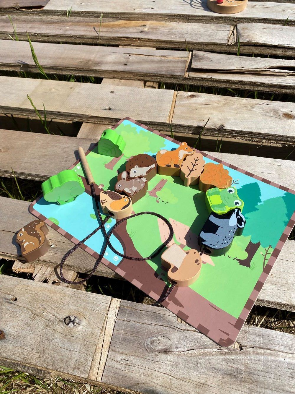 Wooden Lacing Game Toys & Games BambooBeautiful