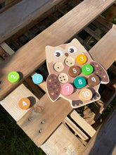 Load image into Gallery viewer, Wooden Owl Number Block Puzzle Toys & Games BambooBeautiful