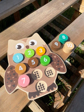 Load image into Gallery viewer, Wooden Owl Number Block Puzzle Toys & Games BambooBeautiful