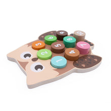 Load image into Gallery viewer, Wooden Owl Number Block Puzzle Toys & Games BambooBeautiful