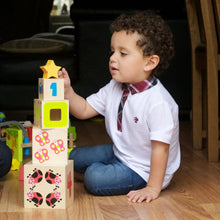 Load image into Gallery viewer, Wooden Stacking Cubes Wooden Toys BambooBeautiful