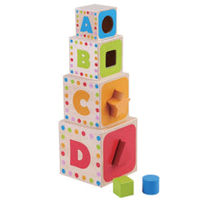 Load image into Gallery viewer, Wooden Stacking Cubes Wooden Toys BambooBeautiful
