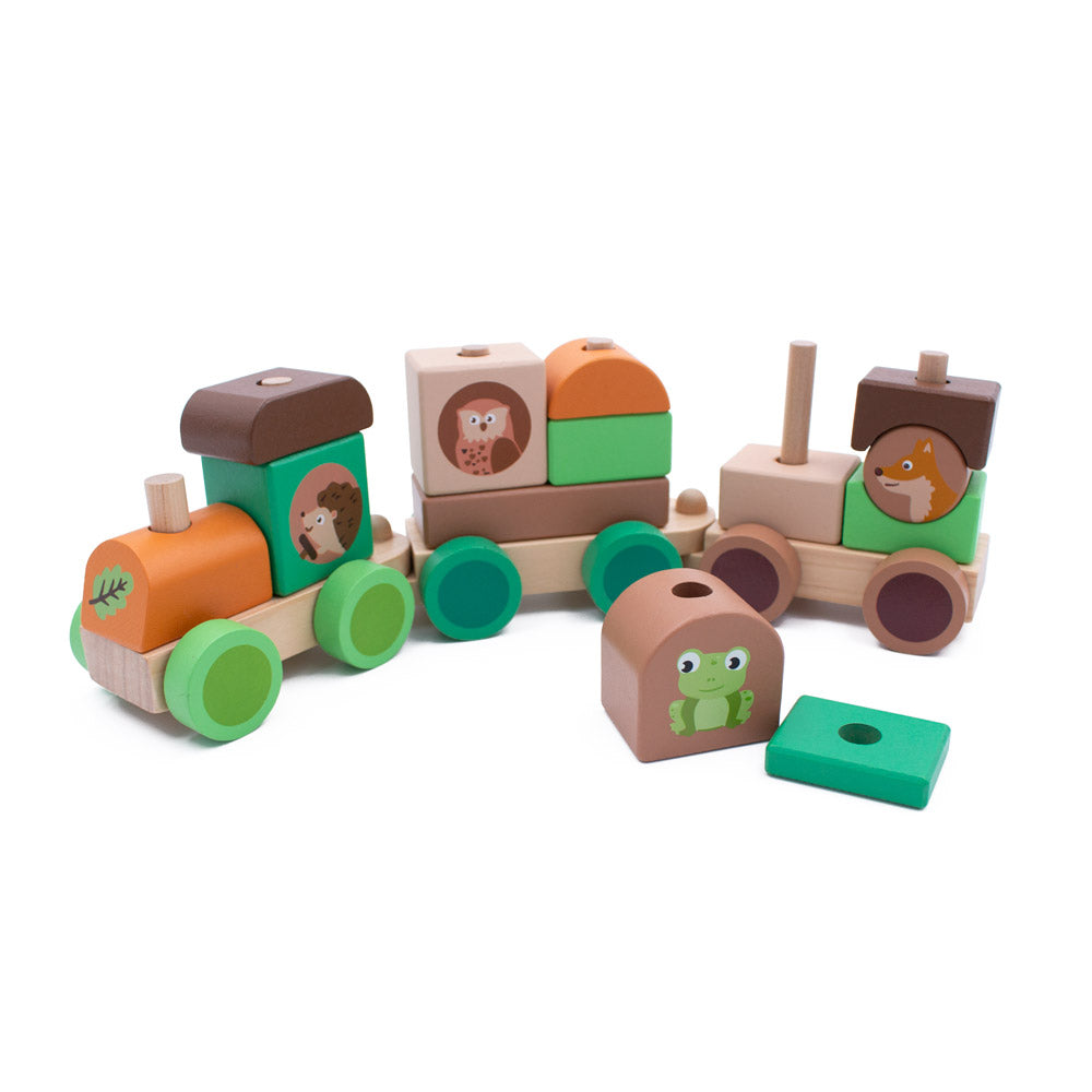 Wooden Stacking Train Toys & Games BambooBeautiful