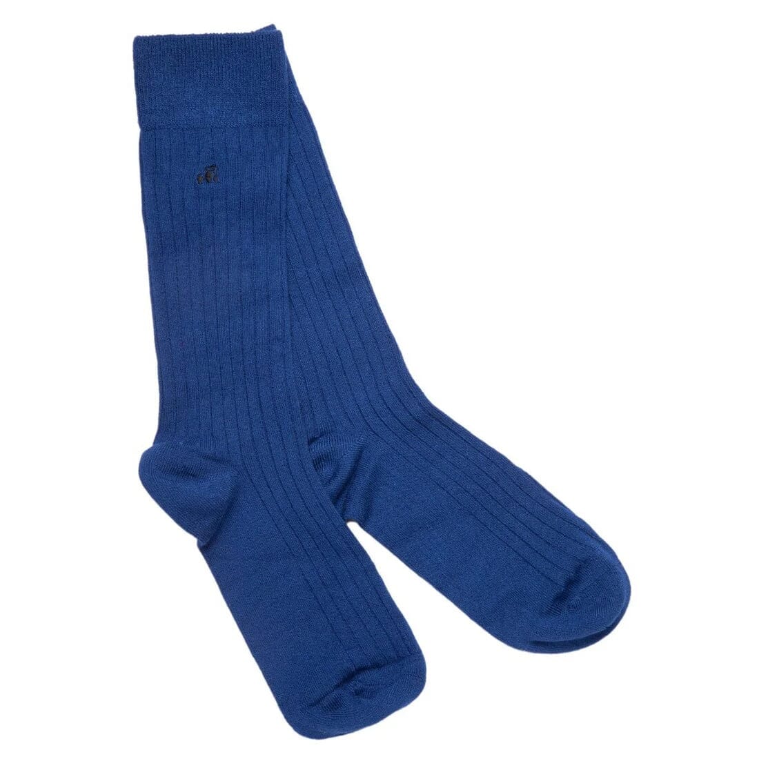 Blue sock on a white background