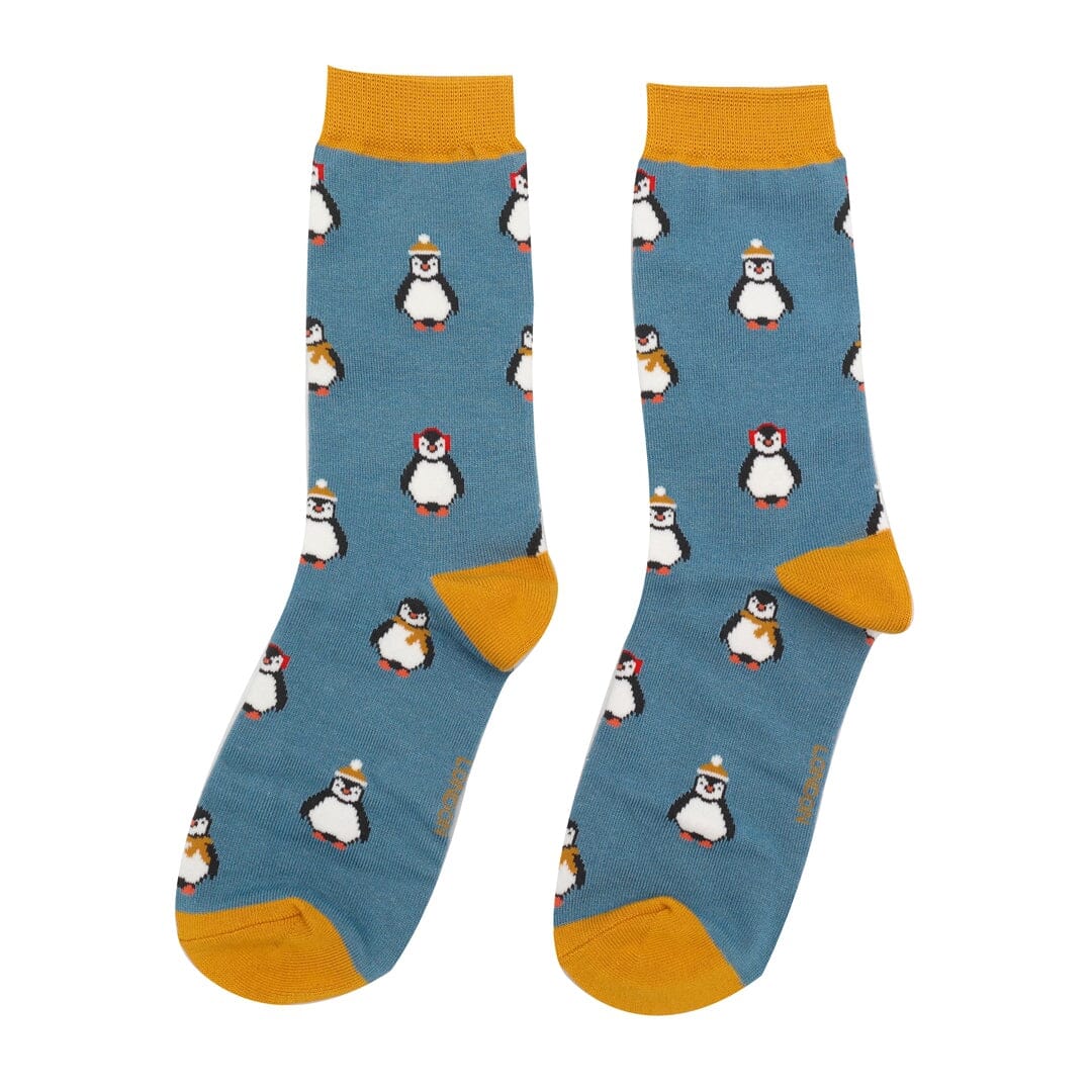 Miss Sparrow Ladies Bamboo Socks In a Box - Christmas Baby Penguin