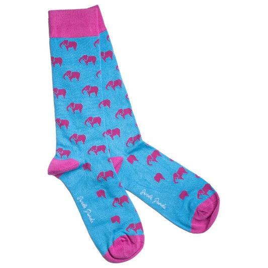 Swole Panda Bamboo Socks - Elephants