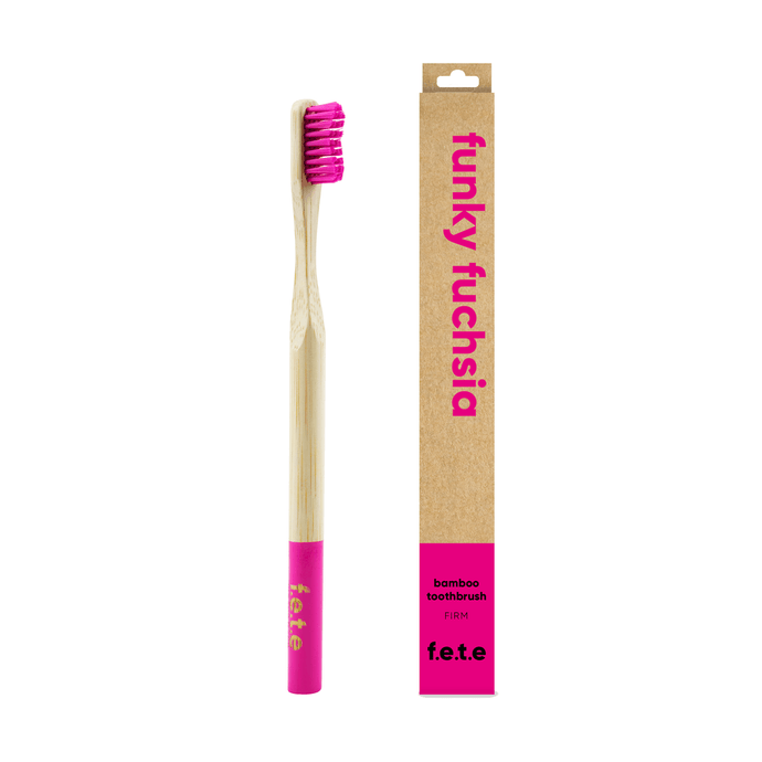 Adult Bamboo Toothbrush - Firm- Various Colours Toothbrush BambooBeautiful Funky Fuchsia 