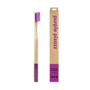 Adult Bamboo Toothbrush - Medium - Various Colours Toothbrush BambooBeautiful Purple 