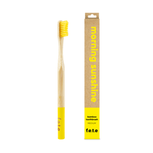 Load image into Gallery viewer, Adult Bamboo Toothbrush - Medium - Various Colours Toothbrush BambooBeautiful Yellow 