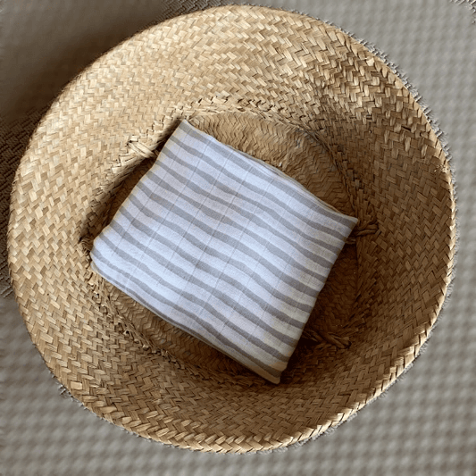 Bamboo Baby Blanket Baby BambooBeautiful Ltd Grey Stripey 