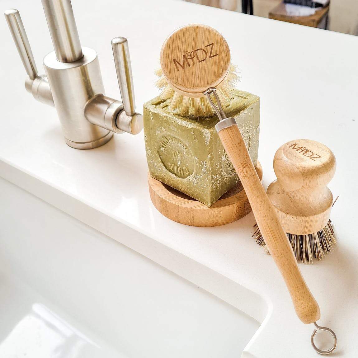 Bamboo Dish and Pot Brush Set BambooBeautiful Ltd 