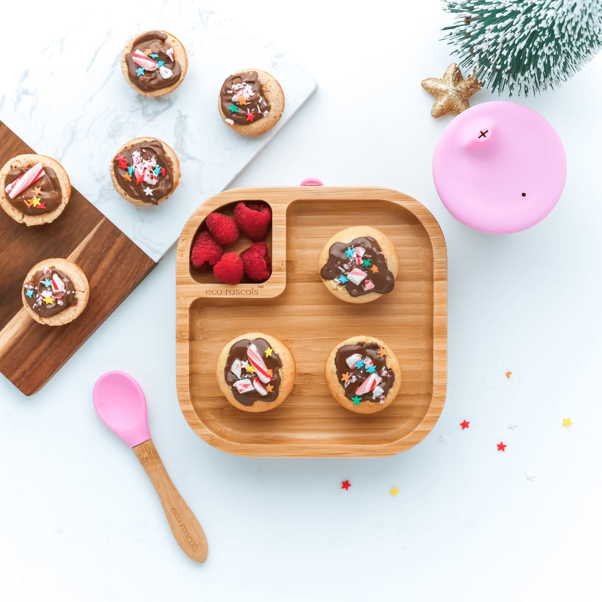 Bamboo Kids Plate with Silicone Suction Base - Baby Section Plate Kids BambooBeautiful Ltd 
