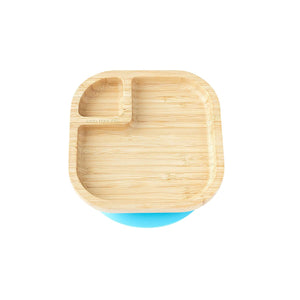 Bamboo Kids Plate with Silicone Suction Base - Baby Section Plate Kids BambooBeautiful Ltd Blue 