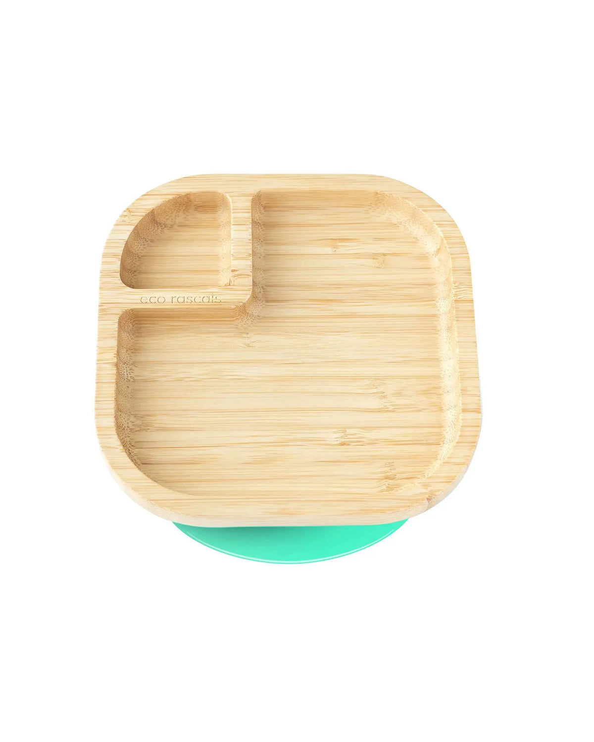 Bamboo Kids Plate with Silicone Suction Base - Baby Section Plate Kids BambooBeautiful Ltd Green 