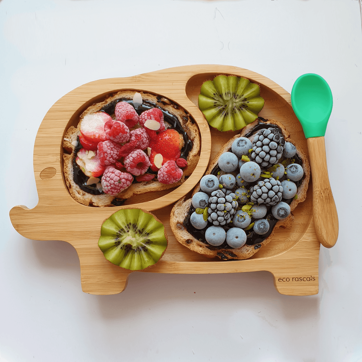 Bamboo Kids Plate with Silicone Suction Base - Elephant Plate Kids BambooBeautiful Ltd 