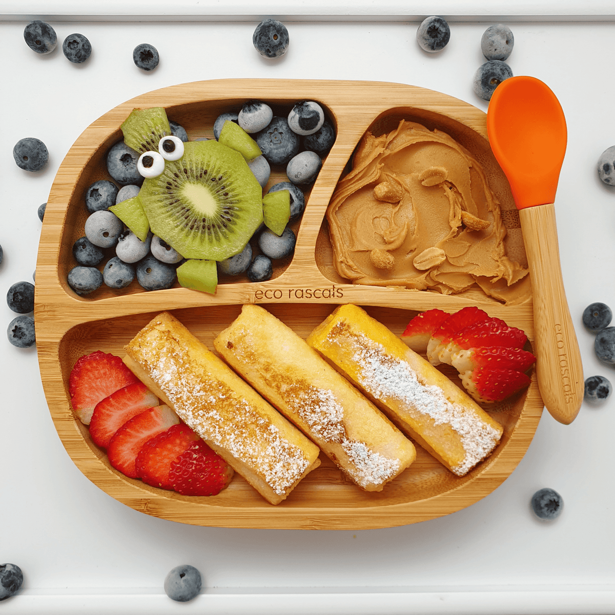 Bamboo Kids Plate with Silicone Suction Base - Toddler Section Plate Kids BambooBeautiful Ltd 