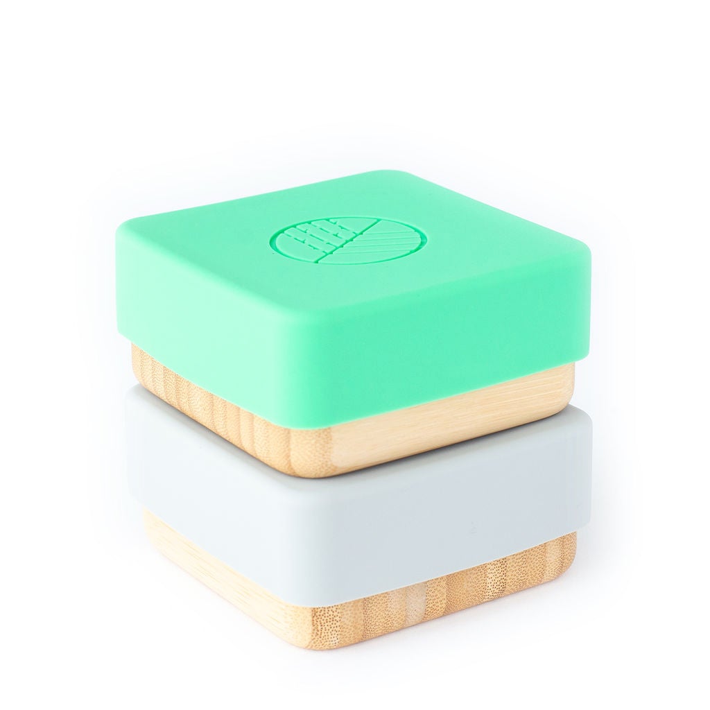 Bamboo Snack Pots Kids Beakers BambooBeautiful Ltd Green and Grey 