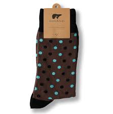 Bamboo Socks - Brown Spotty BambooBeautiful Ltd 