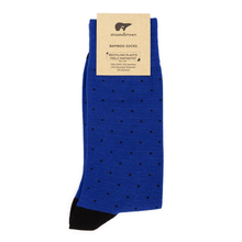 Load image into Gallery viewer, Bamboo Socks Electric Blue with Dots