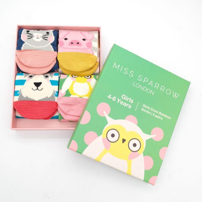 Bamboo Socks Girls Gift Box 4-6 Years Socks BambooBeautiful Ltd 
