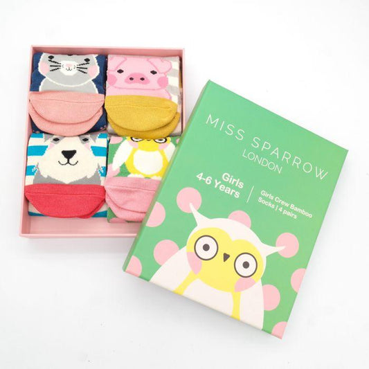 Bamboo Socks Girls Gift Box 4-6 Years Socks BambooBeautiful Ltd 
