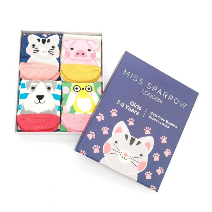 Bamboo Socks Girls Gift Box 7-9 Years Socks BambooBeautiful Ltd 