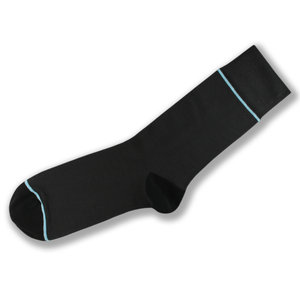 Bamboo Socks - Grey with Blue Stripe BambooBeautiful Ltd 