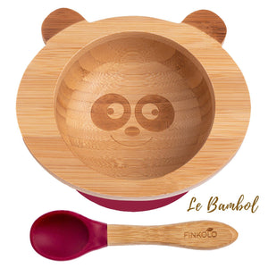 Bamboo Suction Bowl and Spoon - Panda BambooBeautiful Ltd 