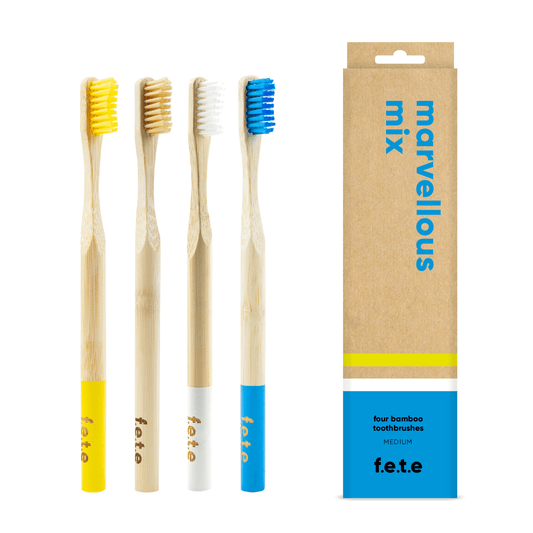 Bamboo Toothbrush Multi Pack - Medium toothbrush BambooBeautiful 